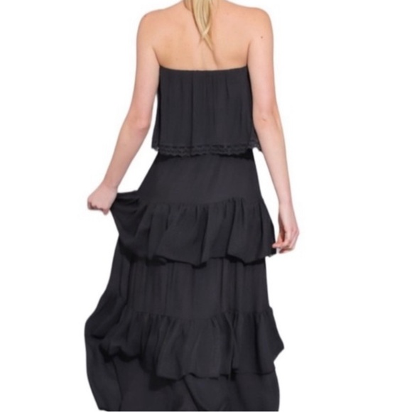 NWT Aakaa Flouncy Strapless Maxi Dress - Picture 3 of 8